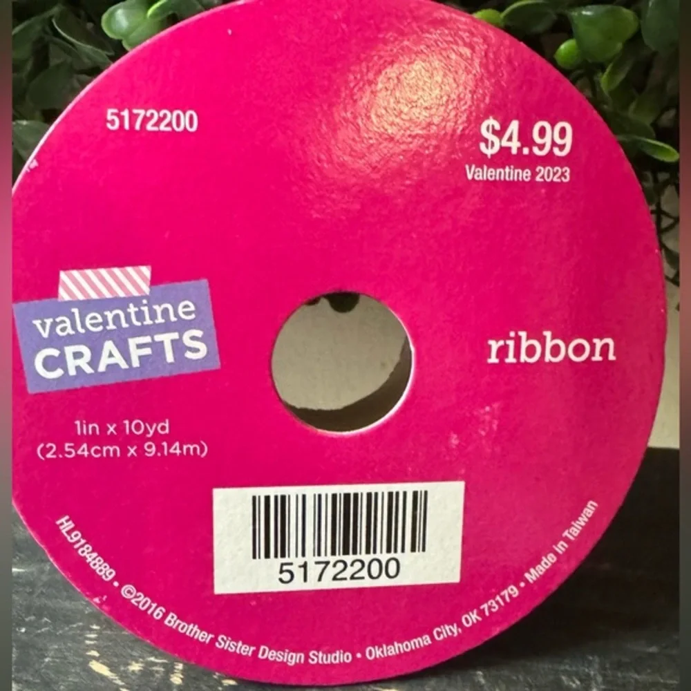 White and Red‎ Heart Ribbon for Crafts
